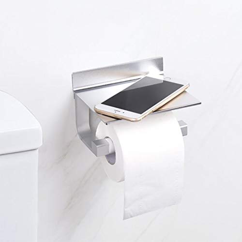 Edelstahl Toilettenrollenhalter Toilettenpapierhalter WC Rollenhalter mit Ablage