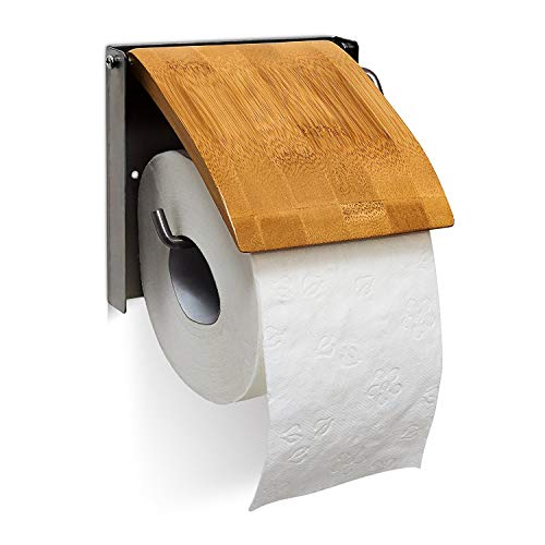 ecooe Bambus Stand Toilettenpapierhalter Ersatzrollenhalter Ideal f/ür 5 Toilettenpapierrollen Stehender WC-Rollenhalter St/änder und Organizer 2 in 1 Platzsparend Ohne Bohren 72 cm /…